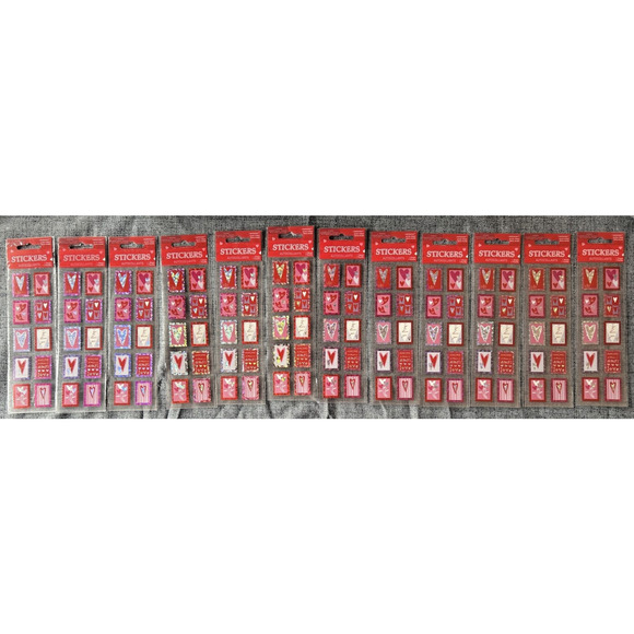 Amscan Valentines Day Holographic Stickers Lot of 12 #7
